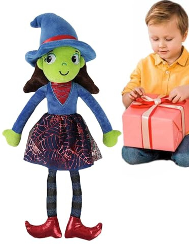 Generisch Hexenpuppen - Halloween Plüschtiere Für Kinder In Form Von Hexenpuppen - Kuschelweiche Hautfreundliche Zierde Für Zuhause Büro Kinderzimmer Mädchen Wohnzimmer Deko