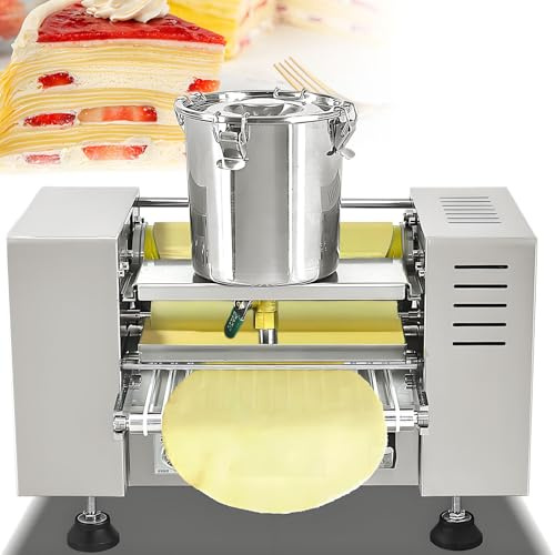 SHENGSHIYU Crêpière électrique avec Panneau de Contrôle Plage de Température 150-200°C Dissipation Thermique Automatique Crepiere Adapté Aux Grandes Boutiques Diamètre 10in