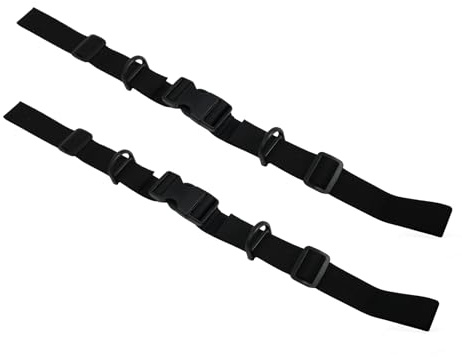 2 Stück Verstellbarer Brustgurt für Rucksack Schwarz Allzweck Gurtband mit Schnellverschluss & Befestigungsschnallen, Passend für alle Rucksäcke/Umhängetaschen, Ideal für Jogging, Wandern, Klettern,