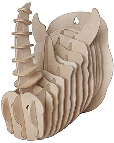 Quay Rhino Head Woodcraft Construction Kit FSC