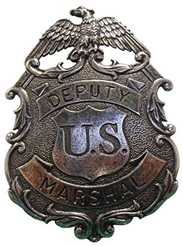 Deko US Deputy Marshal Marke im Antik Finish Look, mit Adlerverzierung