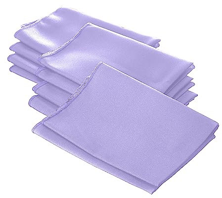 LA Linen Popeline Servietten, Polyester, Flieder, 45,7 x 45,7 cm, 10 Stück