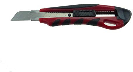 72 Profi Ergo Cuttermesser Cutter Messer rot Softgriff 18mm Klinge Metallschiene