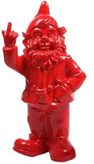 STOOBZ PP 005RO 15 x 12 x 32 cm Nain de Jardin malicieux pour la Maison et Le Jardin – Rouge