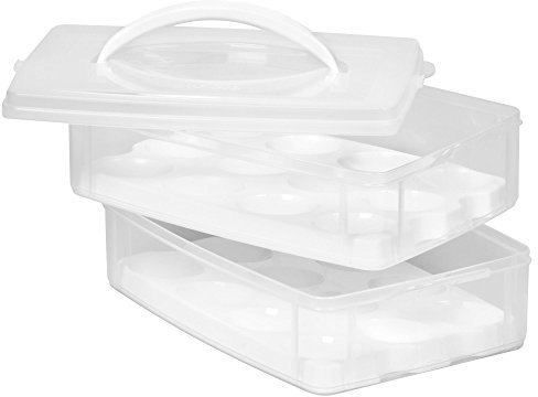 Snapware Snap and Stack Frischebox für Lebensmittel und Eier, 2-Etagen, Kunststoff, transparent