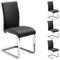 IDIMEX Stuhl Schwingstuhl Esszimmerstuhl Sitzgelegenheit Leticia, grau, im 4er Pack
