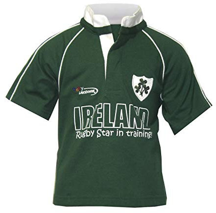 Rugby Star Baby Rugby Shirt, Grün, 0-6 Monate