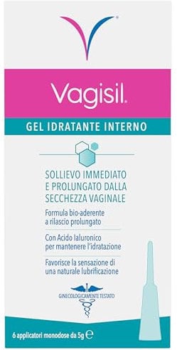 Vagisil Gel Hidratante Vaginal Interno En Monodosis Con Ácido Hialurónico, Lubricación Inmediata e Hidratación Prolongada, 30 g (6 x 5 g)