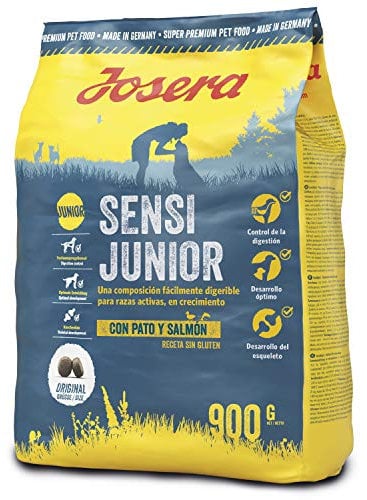 Josera - Hundefutter - 900 g - Sensi Junior - Ente und Lachs - Adultes Hundefutter mit empfindlichem Magen - leicht verdaulich