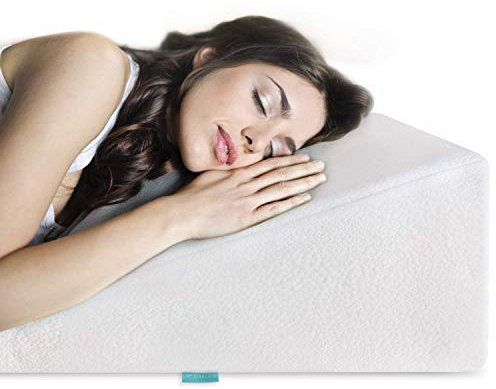 Vivalife Keilkissen für Bett, Couch - Memory Schaum Rückenkissen Sofa Kissen mit kühlem Gel - Ideal als Lesekissen, Rückenlehne, Sitzkeil, Reflux Kissen, Bettkeil, Lagerungskissen zum Beine hochlagern