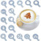 Ogquaton Cappuccino Fantaisie Café Cacao Latte Art Shaker Pochoirs Décoration Pot Pochoir 16 Pièces Set