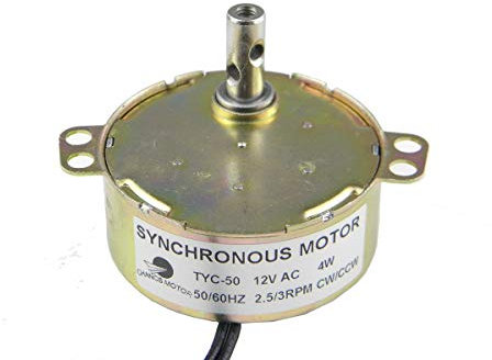 CHANCS TYC-50 Synchron-Elektromotor 12V AC 2.5-3RPM 4W CW/CCW Kaminofenmotor Drehtellermotor Drehmoment 9.5kgf.cm