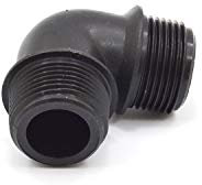 S&M 723018 Winkelstück, männlich, 1/2 Zoll, Schwarz