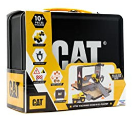 CatToysOfficial | Máquinas y Camiones de Juguete para Niños |Maletín: Set de 16 Pzas – Camión Volquete, Pala Cargadora, señales de tráfico, conos, rocas, rampas | Juguetes Niños 3 Años o Más