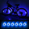 Teguangmei 6pcs LED Luz de Radios de Bicicleta,Luces de Neón a Prueba de Agua con 3 Modos de Parpadeo,Luces de Irradiación de Ruedas de Bicicleta Fáciles de Instalar Para Adultos y Niños,Azul
