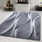 Carpetsale24 Teppich Wohnzimmer Moderne Ombre Design Schwarz - Grau - Weiß 120 x 170 cm - Kurzflor Teppich Schlafzimmer Pflegeleicht und Extra Weich - Flauschiger Teppich Waschbar Esszimmer Küche