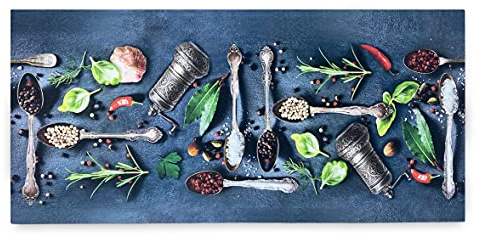 Tex family Tappeto Runner da Cucina Passatoia Antiscivolo CUCCHIAI e SPEZIE Made in Italy - Cm. 50x400