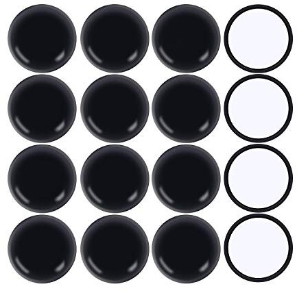 Ezprotekt Furniture Sliders for Carpet Sliders 2-1/8 inch/54mm for Moving Furniture Movers Carpet Gliders Glides Self-Adhesive Furniture Moving Pads,16pcs Round Black