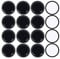 Ezprotekt Furniture Sliders for Carpet Sliders 2-1/8 inch/54mm for Moving Furniture Movers Carpet Gliders Glides Self-Adhesive Furniture Moving Pads,16pcs Round Black
