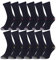 Iron Mountain Workwear Men's Padded Heel Toe Comfortable Heavy Duty Work Socks, 12 Pair Pack, Black, One Size (6-11/EU 39-45)