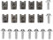 5x16MM Bulloni Carena Moto Morsetto di Montaggio M5 Kit Bulloni Corpo Carenatura Motociclo Vite Spire Speed Fastener Clip Nut Bulloni Filettati e Dadi a Clip Dado a Clip di