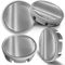 SkinoEu 4 x 65mm Nabendeckel Felgendeckel Radnabenabdeckung Nabenkappen Felgenkappen Radkappen Alufelgen Kompatibel mit VW 3B7 601 171 / 6U7 601 171 Silber CVS 8