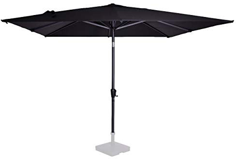 VONROC Parasol de Jardin Extérieur Rosolina 280x280cm Noir - Parasol Inclinable Carré en Toile Protection Solaire UPF 50+ - Housse de Protection Inclus - Adapté pour Pied Diamètre Mât 48 cm