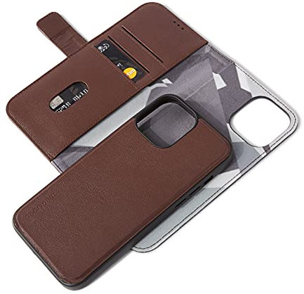 DECODED Detachable Wallet for iPhone 13 Pro Max (6.7) | Full Grain Leather (Brown)