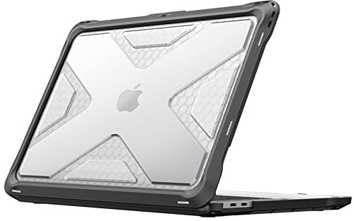 Fintie Hülle Kompatibel mit MacBook Pro 13 (2016-2020) A2338 M1 A2289 A2251 A2159 A1989 A1706 A1708, Ganzkörper-Rugged Hybrid Schutzhülle TPU Stoßstange Kompatibel mit MacBook Pro 13, Kristallklar