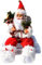 Hopowa Weihnachtsmann Sitzender Weihnachtsvitrine Dekoration 57cm Weihnachtsmann Dekofigur Nikolaus für Innen- und Außen, Rot