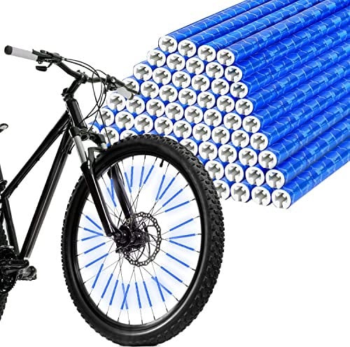 Flintronic 48 Stück Speichenreflektoren Fahrrad, wasserdichter Speichenreflektor Einfach zu montierende Speichenräder, mit 360° Warn-Reflexionsmaterial für alle gängigen Speichenräder
