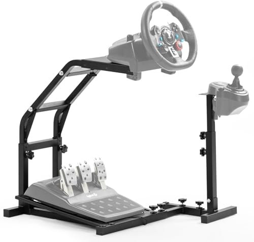 Anman G920 Racing Steering Wheel Stand with Shifter Mount, Fit for Logitech G29 G27 G25,Thrustmaster,Fantec Height Adjustable, Gaming Wheel Stand, Wheel and Pedals NOT Included