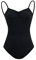 ROYAL SMEELA Damen Ballettanzug Halbarm Mesh Ballett Tanz Trikots Tanzkostüm Einfarbig Stretch Rückenfrei Gymnastik Body Trikot Tanzkleidung Hosenträger Trikot