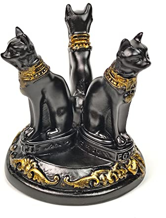 OmyLens Bast Bastet Cat Crystal Ball Stand, Ball Display, Natural Healing, Feng Shui Glass Ball Holder, Base Statue, Decoration, for 40-80mm Ball