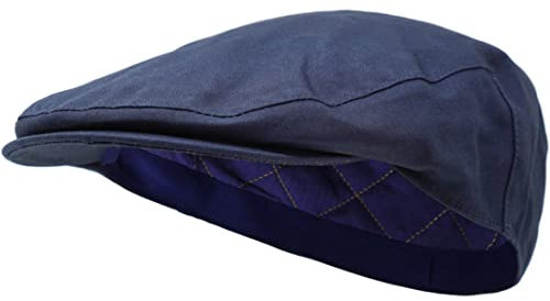 Borges & Scott The Stanley – Wasserdicht – Dry Wax Flat Cap, navy, 60