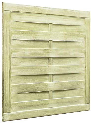 Tidyard Puerta de Valla Panel de Valla de Jardín Puerta de Valla para Exterior Entrada, Barrera de Seguridad Madera de Pino Impregnada Verde 100x100 cm