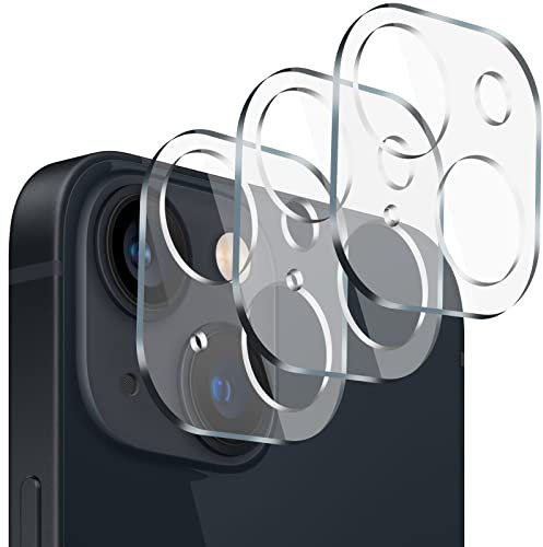 AIYEEN Protector de la Lente de la Cámara (3 Pack) Compatible con la Protección de la Lente de la Cámara del iPhone 13 6.1& iPhone 13 mini 5.4, HD Clear Anti-Scratch