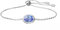Swarovski Constella Armband, Blaues und Rhodiniertes Damenarmband mit Filigraner Kette und Strahlenden Swarovski Kristallen