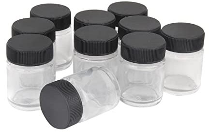 Tiuimk Airbrush-Flaschen – Set mit 10 transparenten Farbflaschen für präzises Lackieren