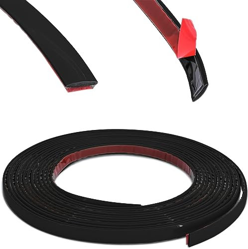 RECAMBO Zierleiste Schwarz - Vielseitig, Flexibel & Selbstklebend - 8mm x 5m