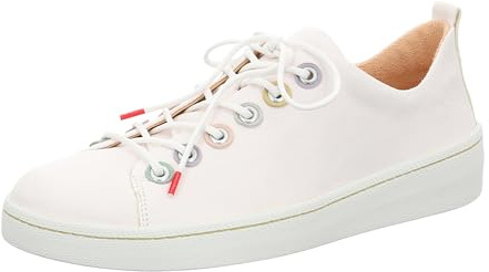 Think! Damen Kumi Chromfrei Gegerbte Nachhaltige Wechselfußbett Sneaker, Bianco Kombi 1000, 37 EU