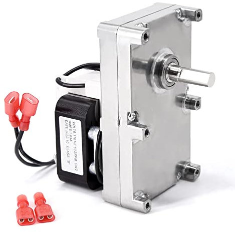 Criditpid Ersatz KS-5010-1010 Schneckenmotor für Glowboy Bay View, Classic, Home Heizung, Ladenheizung, Pelletofen, 2 U/min im Uhrzeigersinn Schneckenvorschubmotor für PelPro PP300.