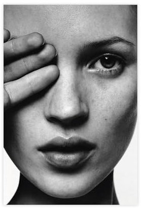 NEDOES Kate Moss modisches Foto-Poster, Leinwand, Poster, Schlafzimmer-Dekor, Sportlandschaft, Büro, Raumdekoration, Geschenk, ungerahmt, 30 x 45 cm