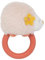Nattou Kuscheltier-Rassel aus Baumwolle und Velours mit Silikonring, Igel Zoë, Ca. 15 cm, Mila, Zoë und Lana, Beige