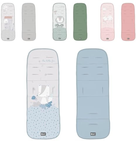 Kikkaboo colchoneta para cochecito motivos infantiles utilizable por ambos lados, color:azul