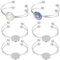 SUNNYCLUE 8 Stück Cabochon Armband Rohlinge Armband Cabochon Fassung 304 Edelstahl Rohlinge Für Armreifen Cabochon Lünette Tablett Rohling Rohling Manschettenarmbänder Für Schmuckherstellungs Kits DIY