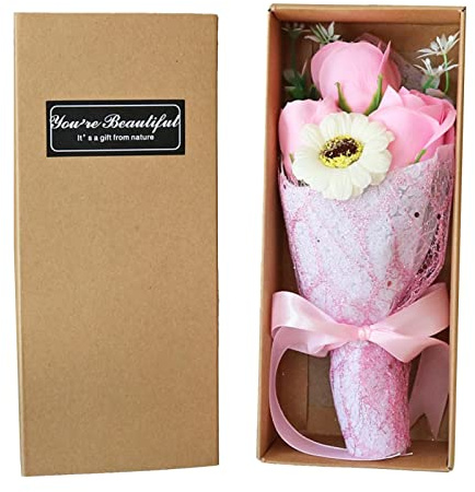 Seifenblumenstrauß – Box mit Rosen mit Seife, künstlicher Rosenstrauß Seife, Geschenk, duftende Rosen, Seife, künstliche Rose, Blumenstrauß für Valentinstag