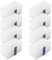 ZEONHAK 24 PCS 15 Grid Plastic Jewelry Box with Dividers Compartments, Clear Plastic Storage Boxes for Beads, Jewelry, Earrings