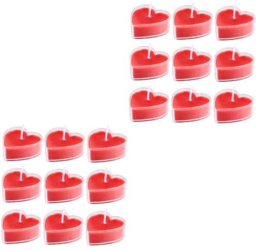 minkissy 18pcs Spell Candles Heart Shape Tea Lights for Wedding Decorations Gifts