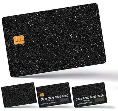 RWOORA Kreditkarten-Aufkleber, Slip-Debitkarten-Haut, Kratzschutz-Aufkleber ist geeignet für Transportkarte, Bankkarte (schwarz)
